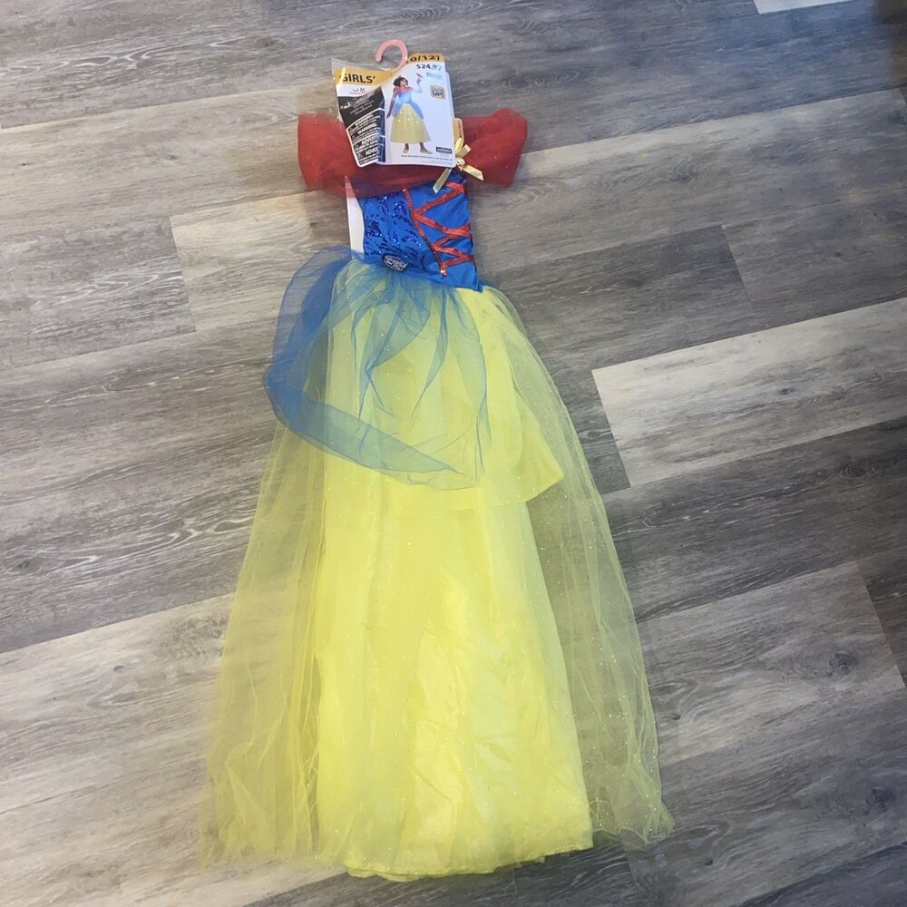 Halloween Costume Girl Disney Fairy Tale Princess Snow White   Large 10-12 New - Picture 3 of 7
